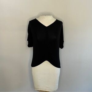 FRAME Black Women's Criss Cross Top